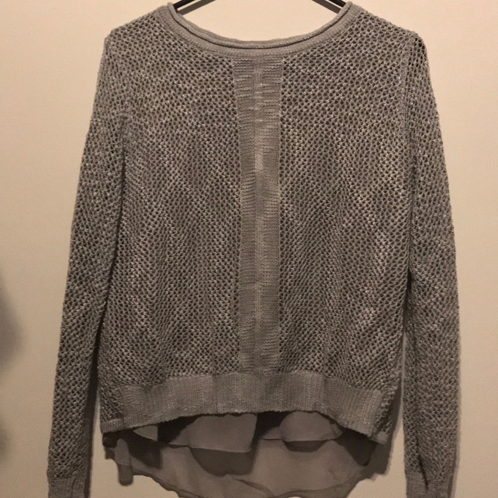Layered sweater with open back